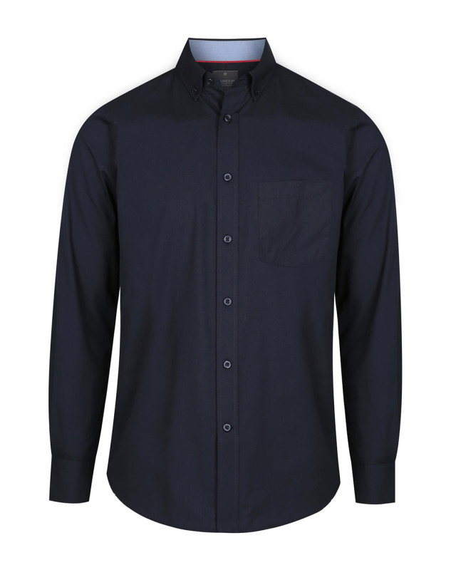 Mens Bradford Fine Oxford Long Sleeve Shirt Navy