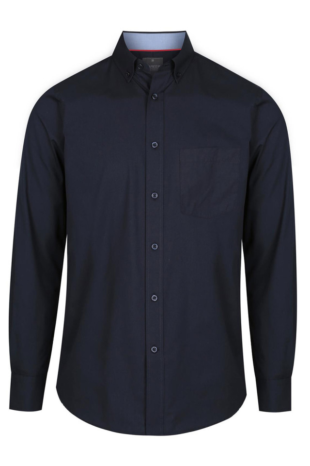 Mens Bradford Fine Oxford Long Sleeve Shirt Navy