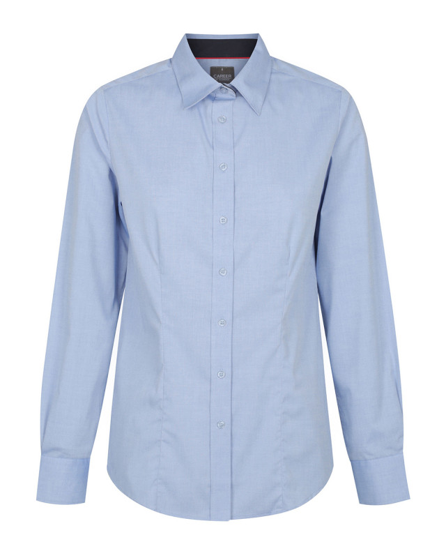 Womens Bradford Fine Oxford Long Sleeve Shirt Blue