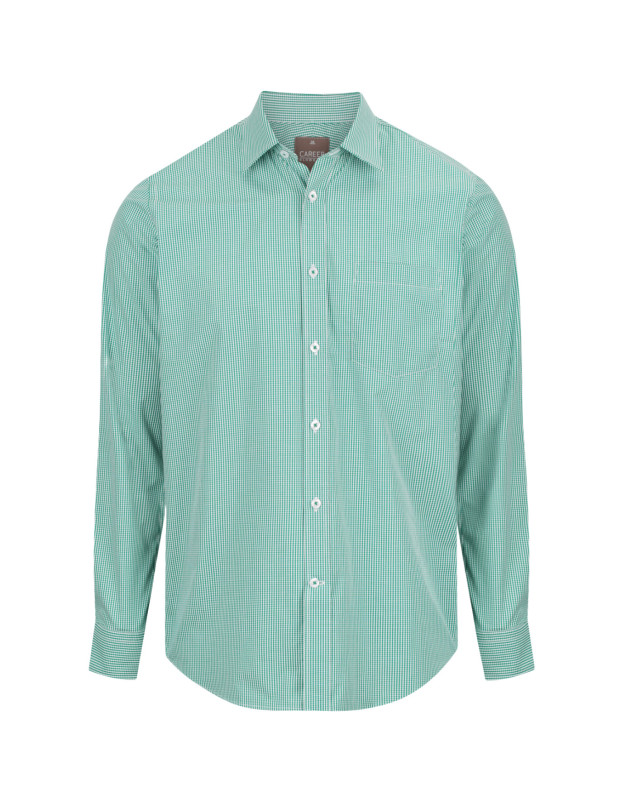 Mens Westgarth Gingham Long Sleeve Shirt Emerald