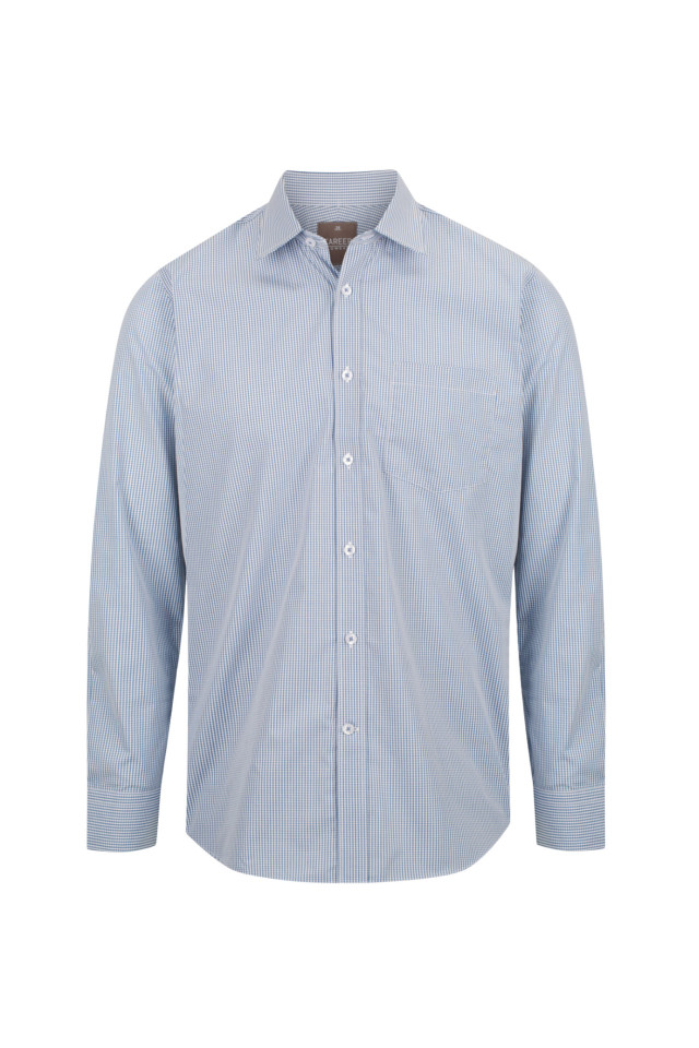 Mens Westgarth Gingham Long Sleeve Shirt Denim