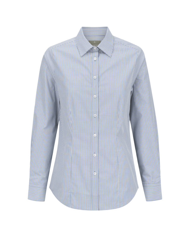 Womens Westgarth Gingham Long Sleeve Shirt Denim