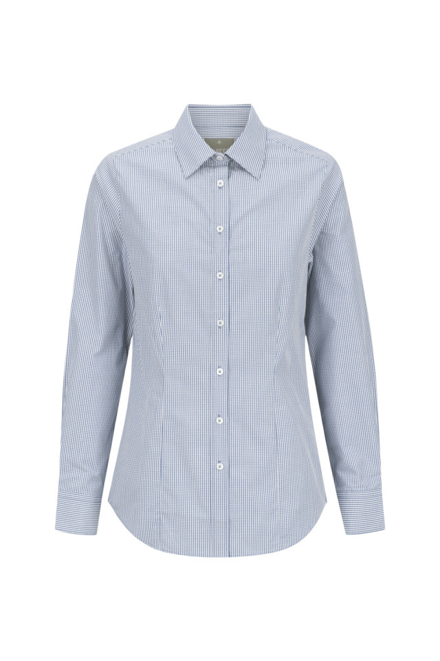 Womens Westgarth Gingham Long Sleeve Shirt Denim