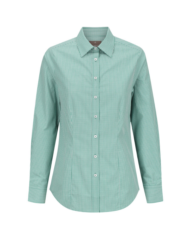 Womens Westgarth Gingham Long Sleeve Shirt Emerald