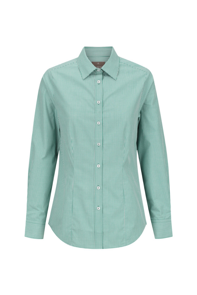 Womens Westgarth Gingham Long Sleeve Shirt Emerald