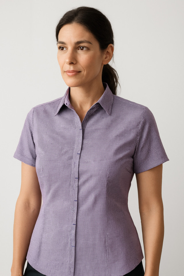 Womens Newport Short Sleeve Shirt French Navy - Image 2