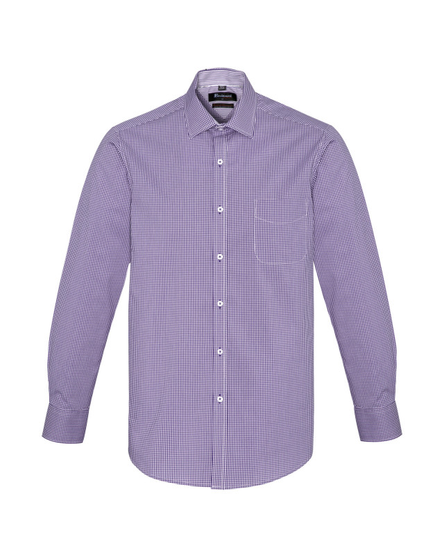 Mens Newport Long Sleeve Shirt Purple Reign