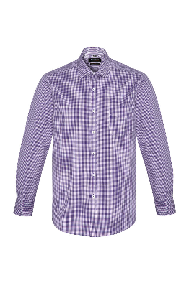 Mens Newport Long Sleeve Shirt Purple Reign