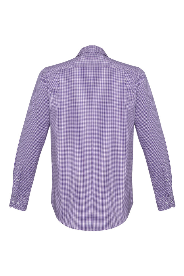 Mens Newport Long Sleeve Shirt Purple Reign - Image 3