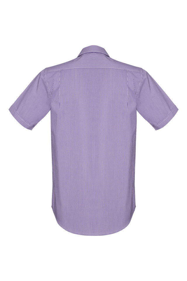 Mens Newport Short Sleeve Shirt Purple Reign - Image 3