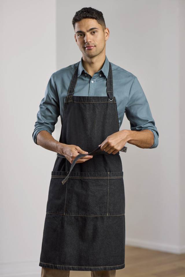 Unisex Clout Apron Dark Blue - Image 3