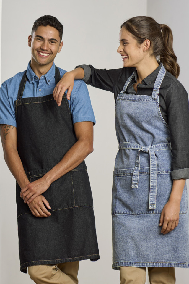 Unisex Clout Apron Dark Blue - Image 2