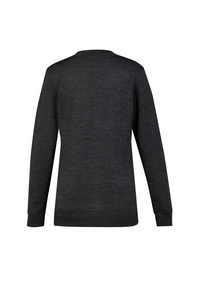 Womens Button Front Knit Cardigan Charcoal - Image 3
