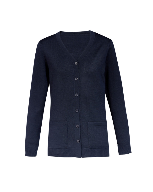 Womens Button Front Knit Cardigan Navy