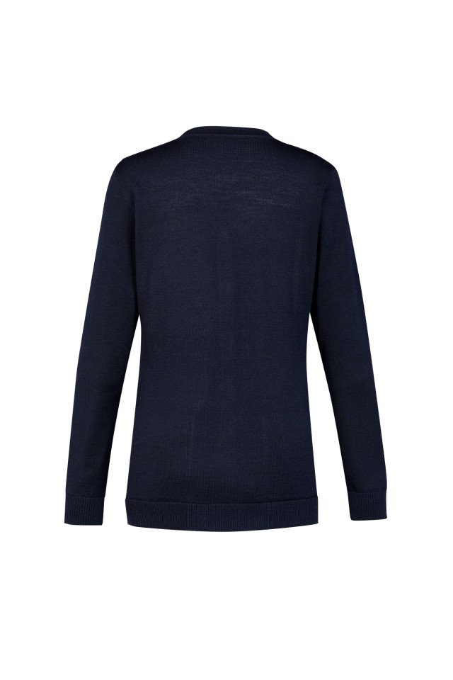 Womens Button Front Knit Cardigan Navy - Image 3