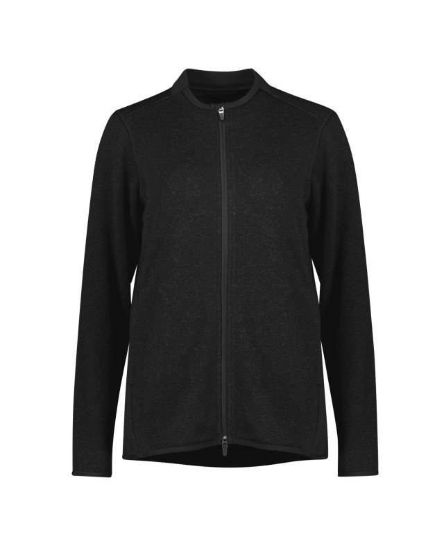 Womens Nova Zip Front Jumper Black Marley