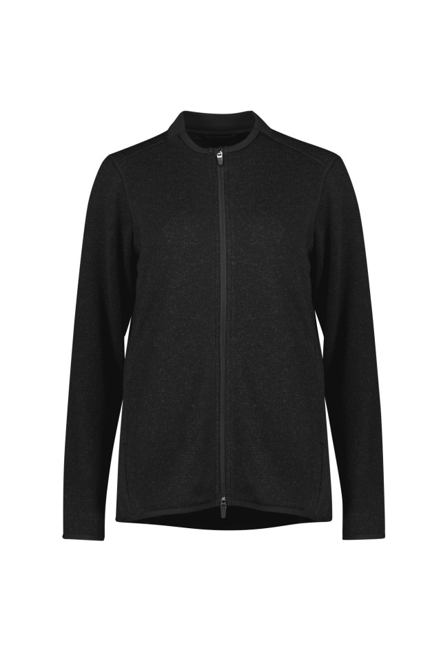 Womens Nova Zip Front Jumper Black Marley