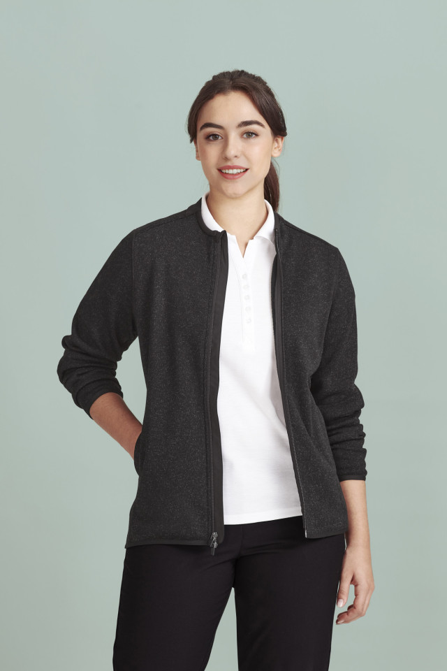 Womens Nova Zip Front Jumper Navy Marley - Image 2