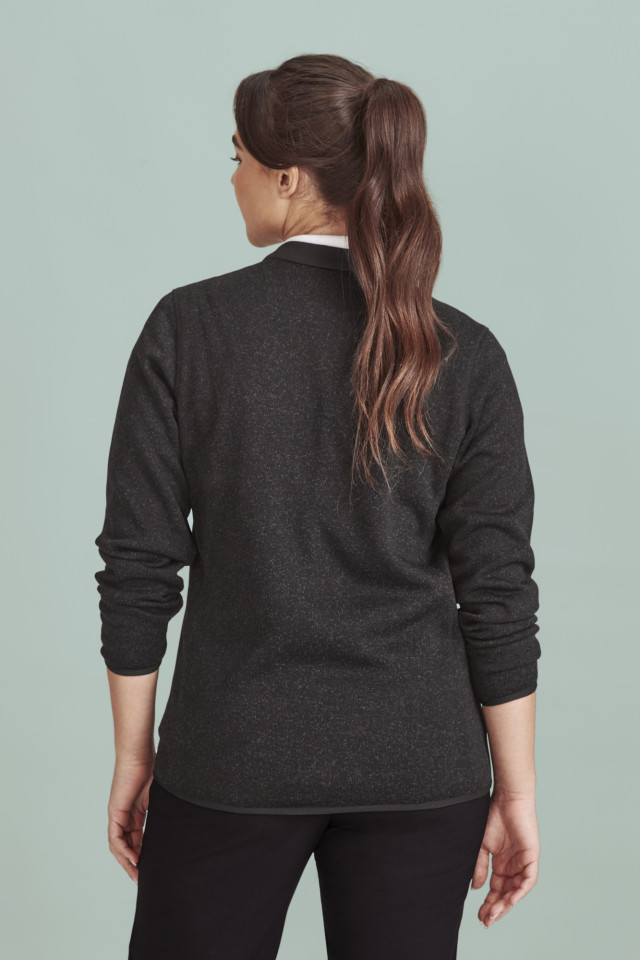 Womens Nova Zip Front Jumper Navy Marley - Image 3