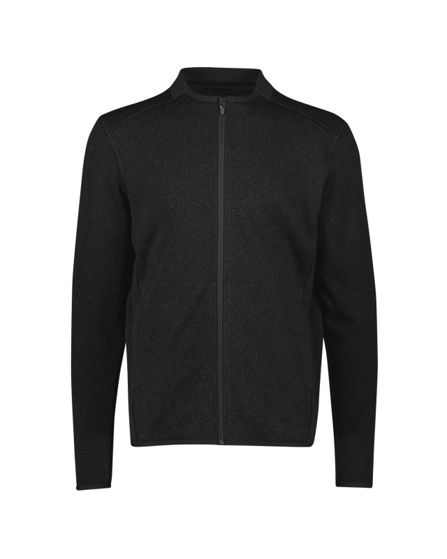 Mens Nova Zip Front Jumper Black Marley
