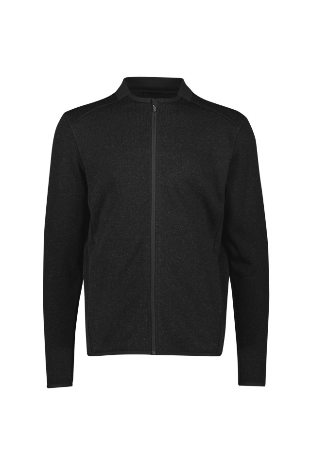 Mens Nova Zip Front Jumper Black Marley