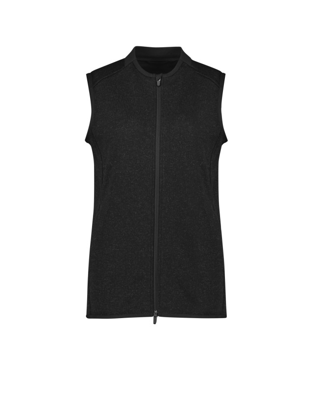 Womens Nova Zip Front Vest Black Marley