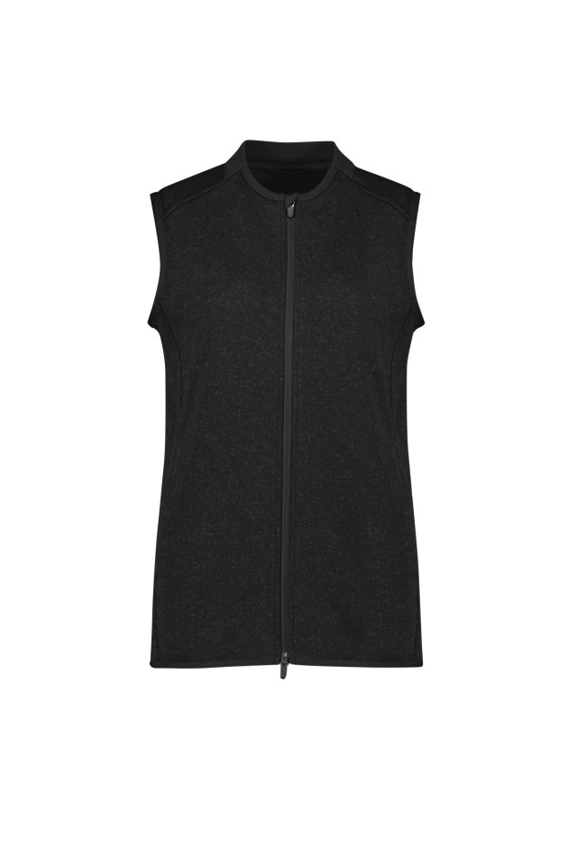 Womens Nova Zip Front Vest Black Marley