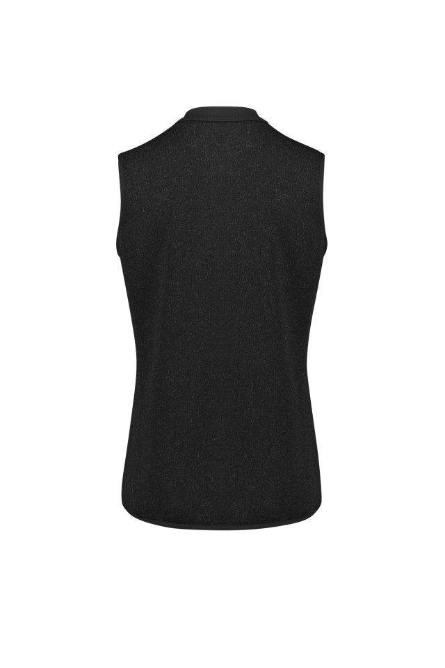 Womens Nova Zip Front Vest Black Marley - Image 4