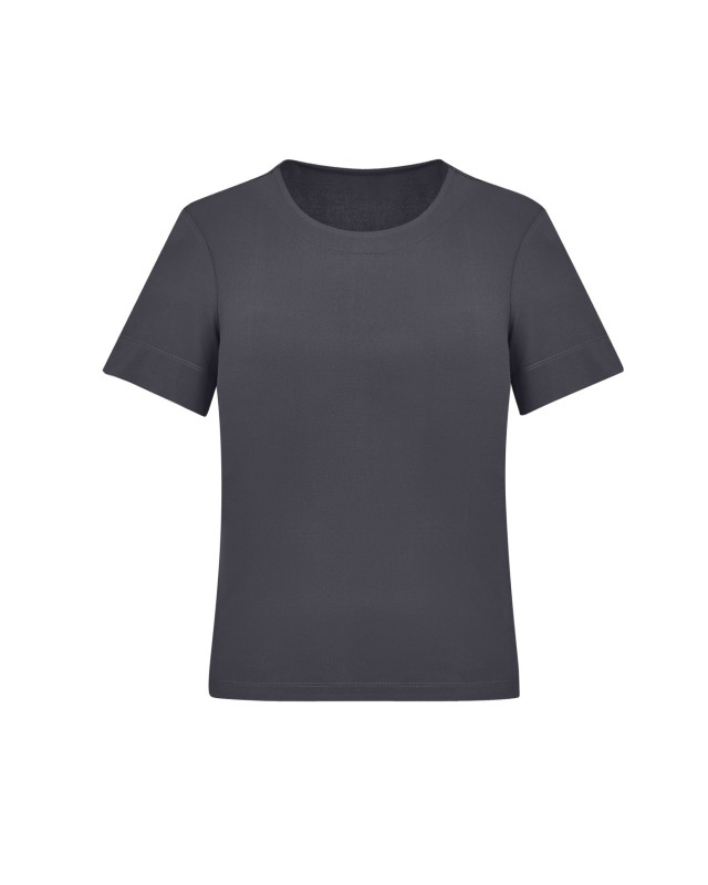 Womens Marley Short Sleeve Jersey Top Charcoal