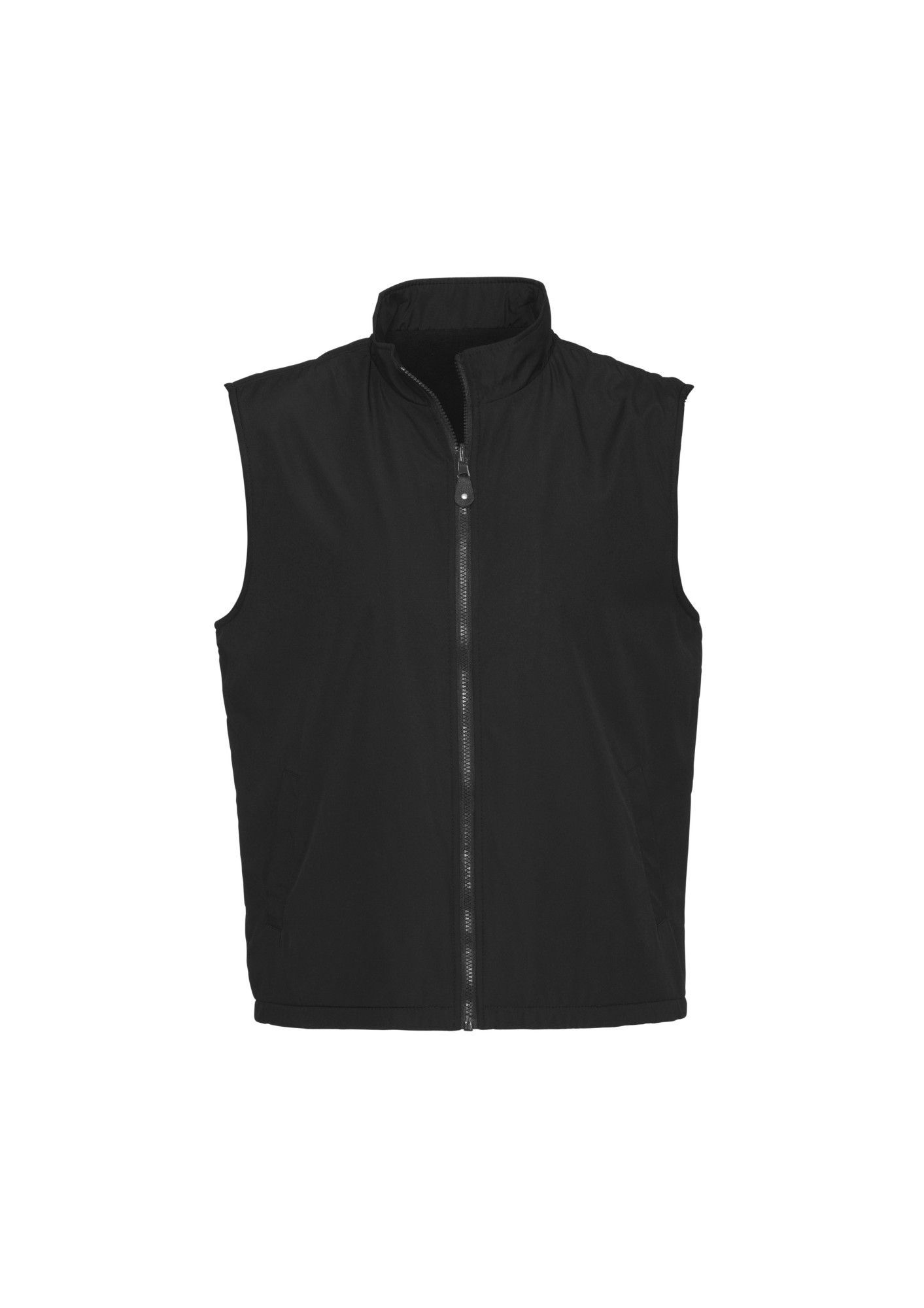 Unisex Reversible Fleece Vest Black
