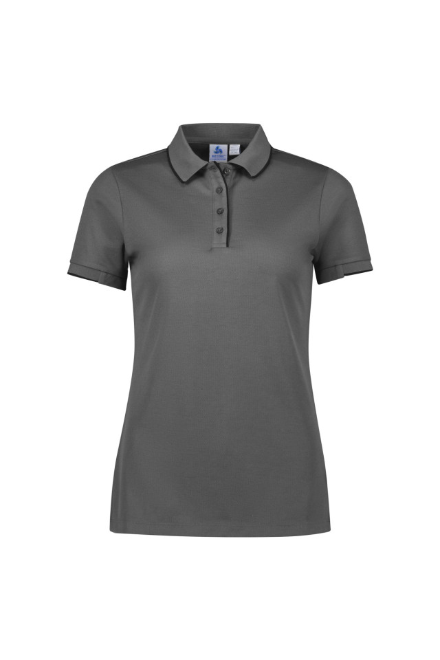 Womens Focus Short Sleeve Polo Ash/Black