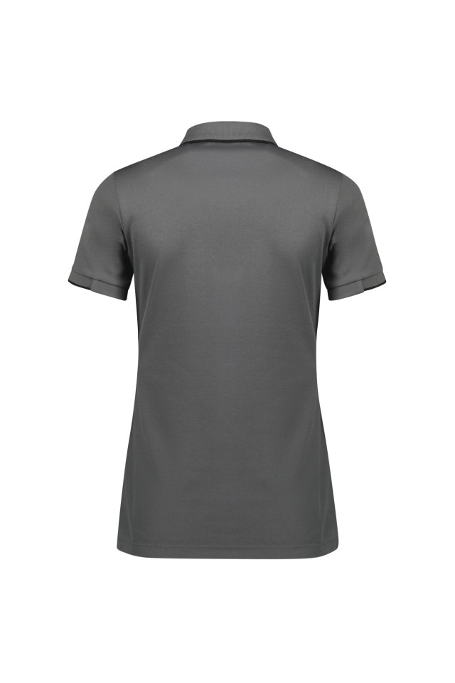 Womens Focus Short Sleeve Polo Ash/Black - Image 3