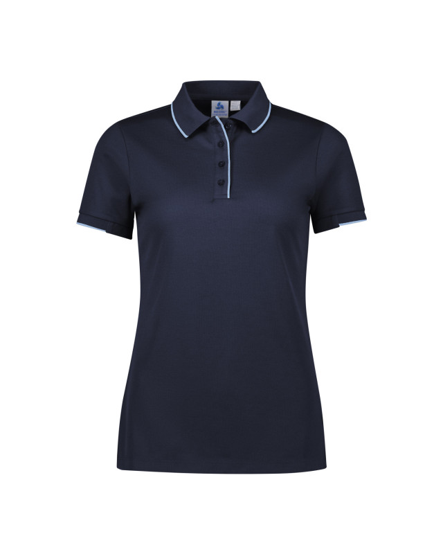 Womens Focus Short Sleeve Polo Navy/Sky