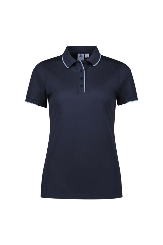 Womens Focus Short Sleeve Polo Navy/Sky