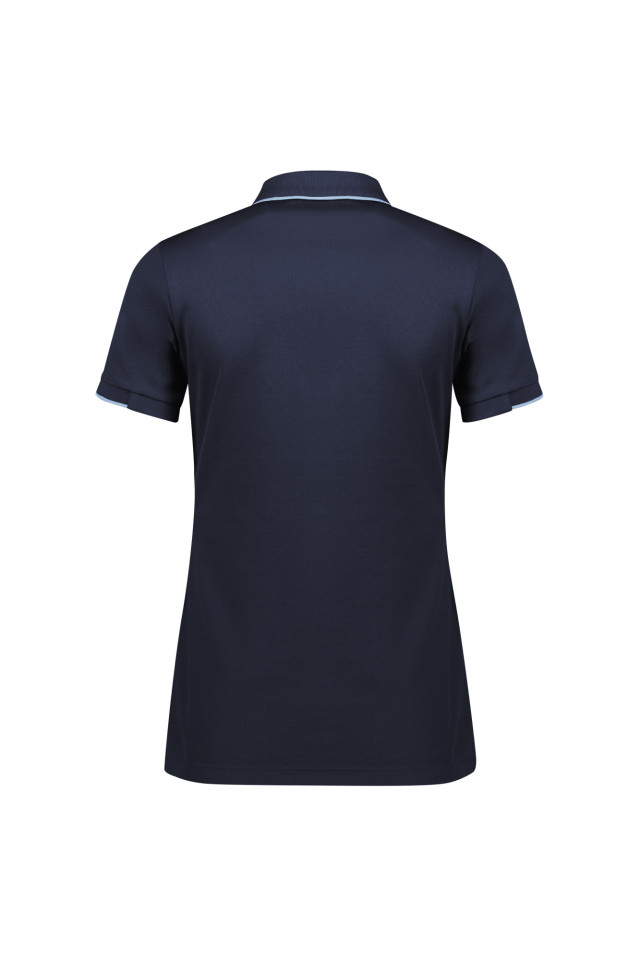 Womens Focus Short Sleeve Polo Navy/Sky - Image 3