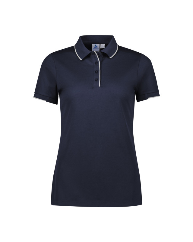 Womens Focus Short Sleeve Polo Navy/White