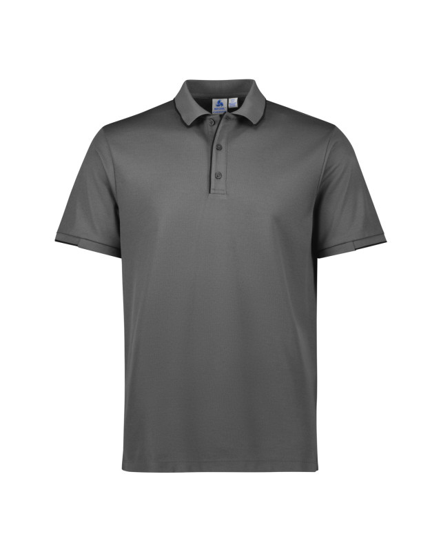 Mens Focus Short Sleeve Polo Ash/Black