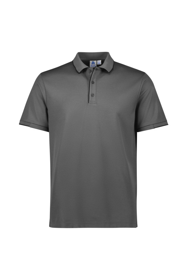 Mens Focus Short Sleeve Polo Ash/Black