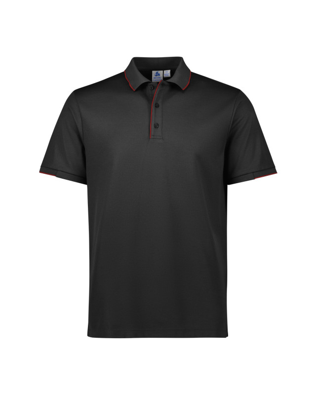 Mens Focus Short Sleeve Polo Black/Red