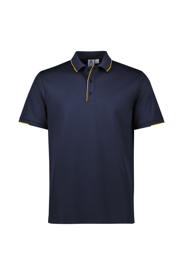 Mens Focus Short Sleeve Polo Navy/Gold