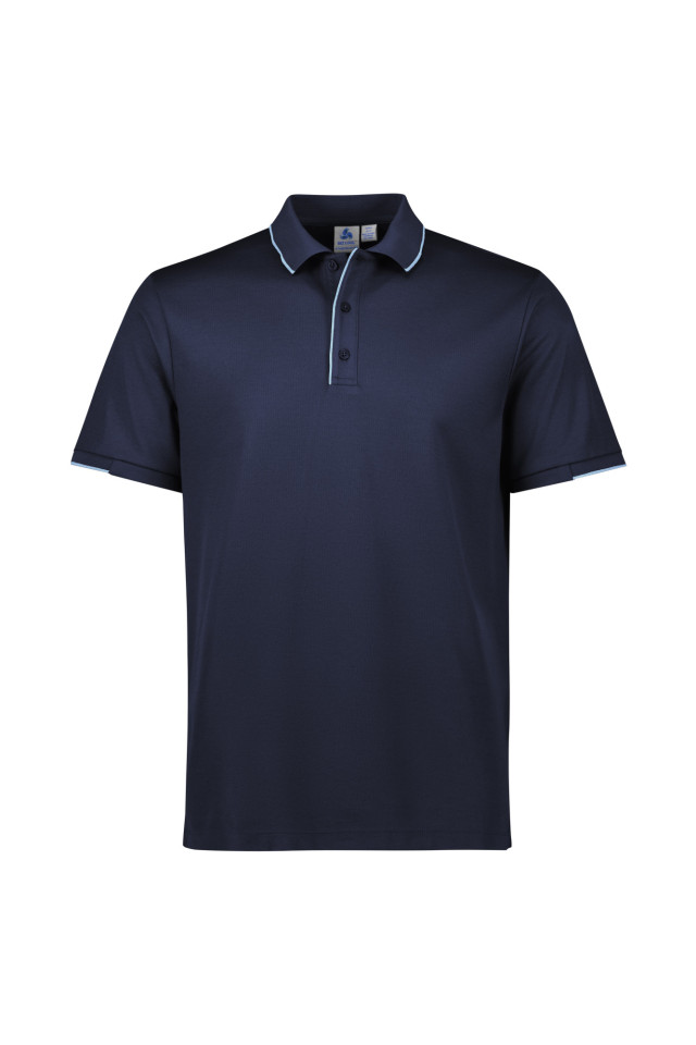 Mens Focus Short Sleeve Polo Navy/Sky