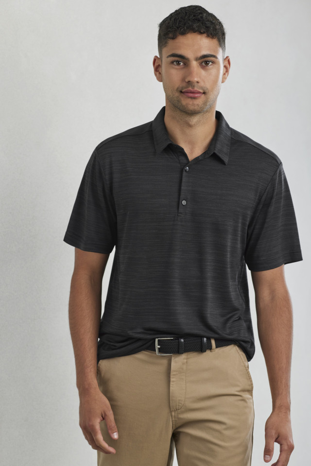 Mens Orbit Short Sleeve Polo Black - Image 2