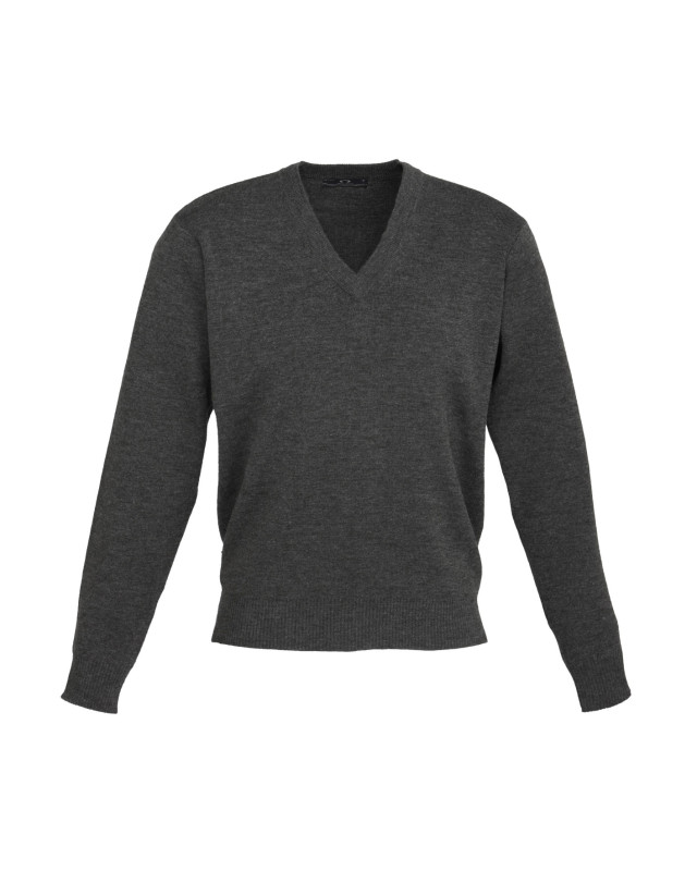 Mens Woolmix Knit Pullover Charcoal