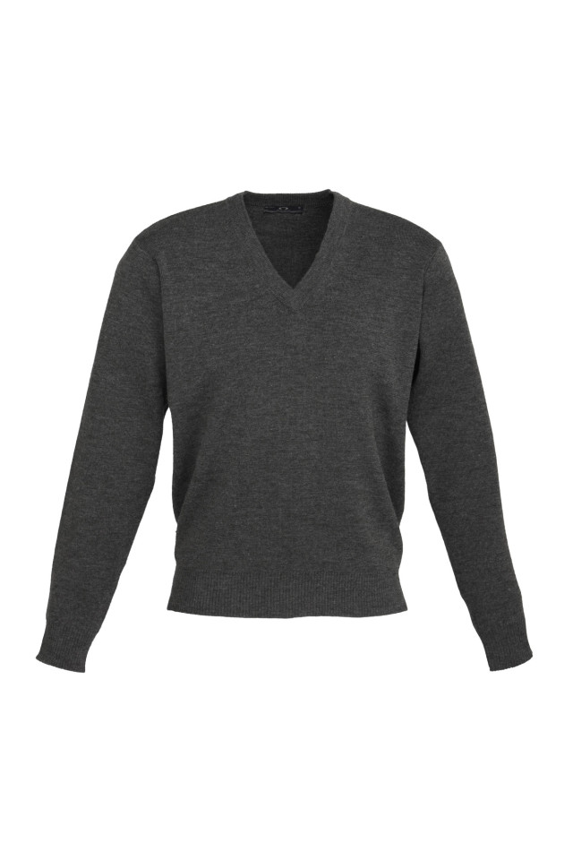 Mens Woolmix Knit Pullover Charcoal