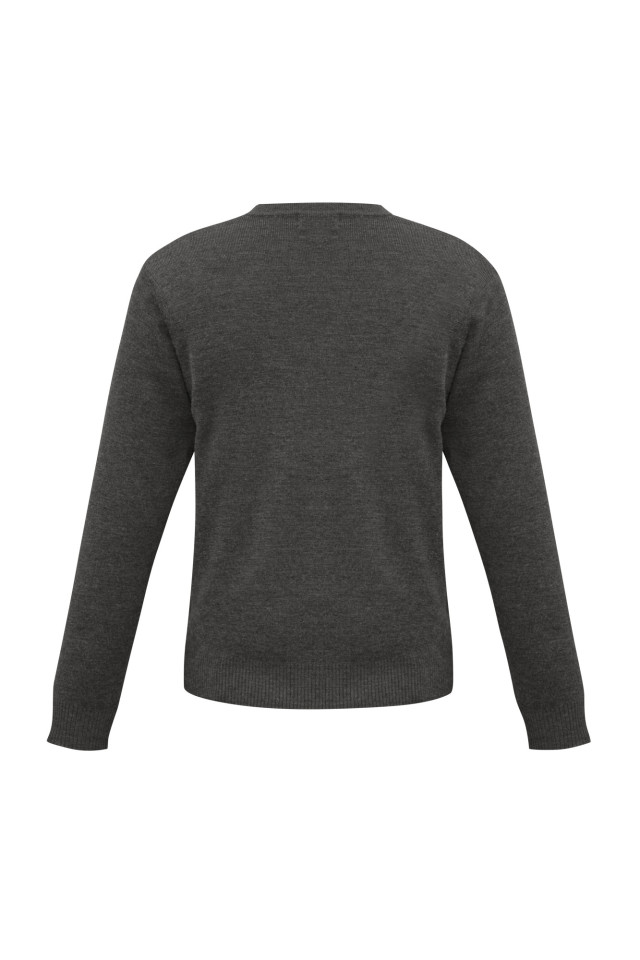 Mens Woolmix Knit Pullover Charcoal - Image 3