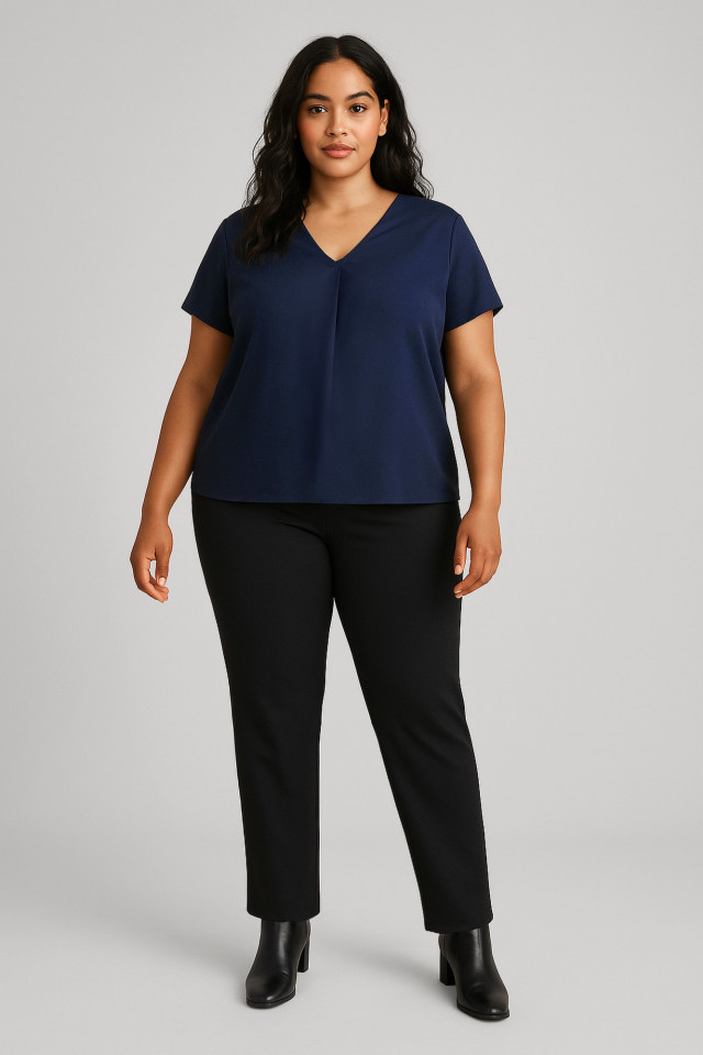 Women’s Scuba Ponte Mid-rise Pull-on Pant Black - Image 2