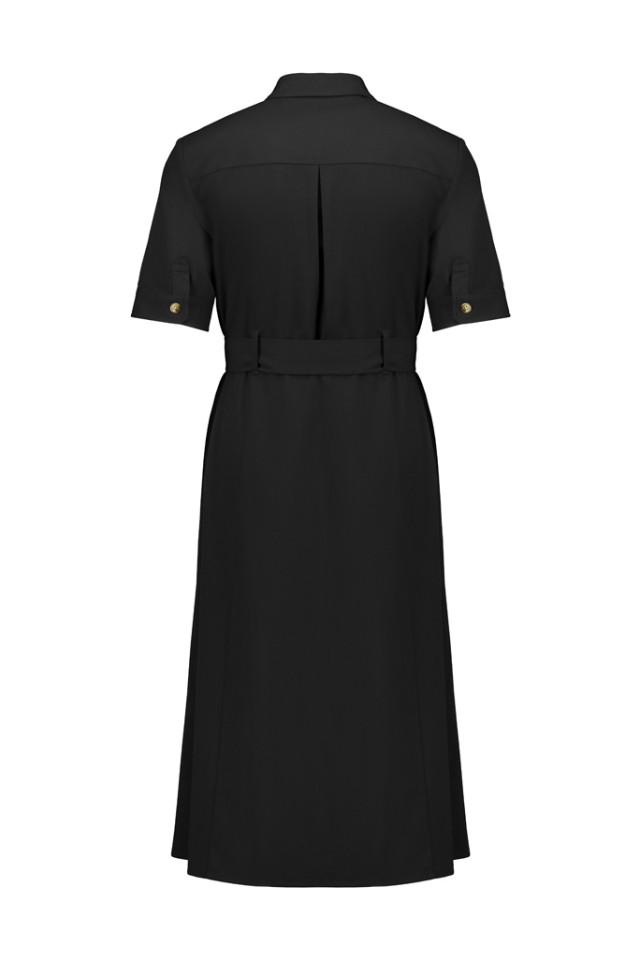 Womens Adele Midi Dress Black - Image 4