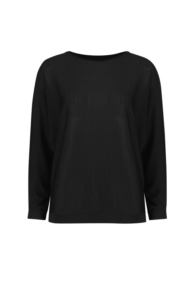 Womens Skye Batwing Sweater Top Black