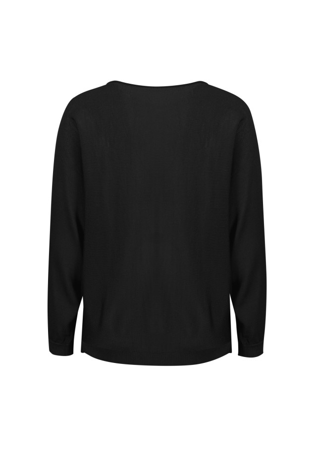 Womens Skye Batwing Sweater Top Black - Image 3