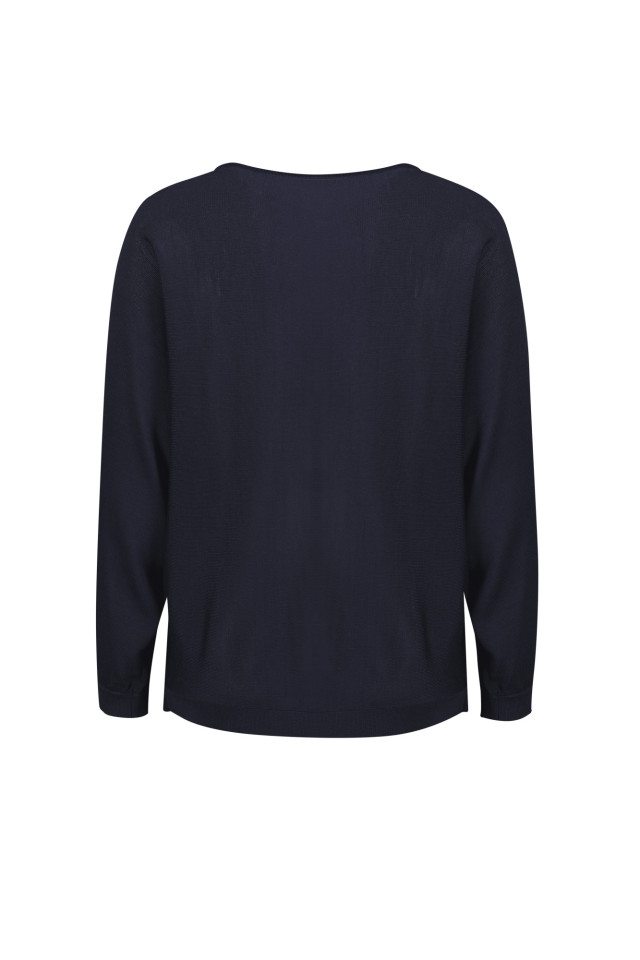Womens Skye Batwing Sweater Top Navy - Image 3